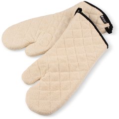 817TMSB Terry Oven Mitt w/ Steam Barrier - 17 Inch  - Tan