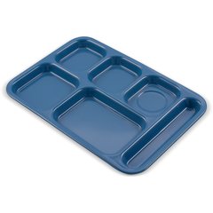 4398992 Right-Hand Heavyweight 6-Compartment Melamine Tray 10" x 14" - Sandshade