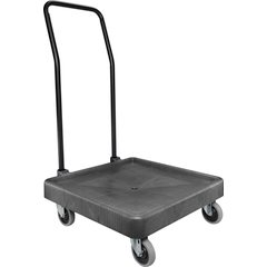 C2236H03 E-Z Glide™ Warewashing Rack Dolly with Handle 22.5" x 22.5" x 39.5" - Black