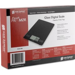 SCDG15BK GLASS DIGITAL SCALE 15 LLB / 7 KG - BLACK  - Black