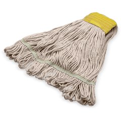369513B00 SMALL LOOPED-END MOP NATURAL W/YELLOW BAND - 4 PLY