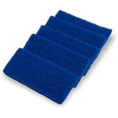 4072500 Medium Scrub Pad 10" x 4-5/8" x 1" (5ea) - Blue