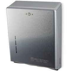 T1900SS Metal 500 Multifold/300 C-Fold Towel Dispenser, Stainless Steel - Stainless Steel