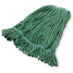 369320M09 ANTI-MICROBIAL MED GREEN LOOPED-END MOP W/GREEN BA