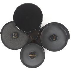 GR0903 3-Tier Glass Rimmer 7-7/8", , 2-15/16" - Black