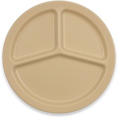 KL10225 Kingline™ Melamine 3-Compartment Plate 10" - Tan