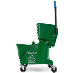 3690809 Commercial Mop Bucket with Side-Press Wringer 26 Quart - Green