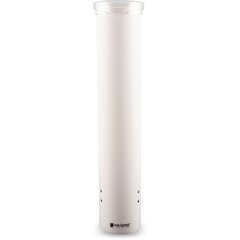C4160WH Small Pull-Type Water Cup Dispenser w/ Flip Cap - White  - White
