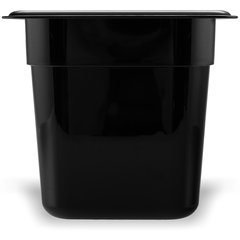 3068503 StorPlus™ Polycarbonate Food Pan 1/6 Size, 6" Deep - Black