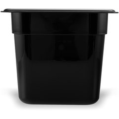 3068503 StorPlus™ Polycarbonate Food Pan 1/6 Size, 6" Deep - Black