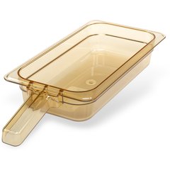 30860H13 StorPlus™ High Heat Food Pan with Handle 1/3 Size, 2.5" Deep - Amber