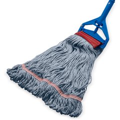 369125G14 GREASE RELEASE LRG BLUE LOOPED-END MOP W/RED BAND