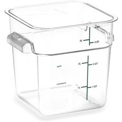 1195107 Squares Polycarbonate Food Storage Container 4 qt - Clear