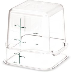 1195107 Squares Polycarbonate Food Storage Container 4 qt - Clear