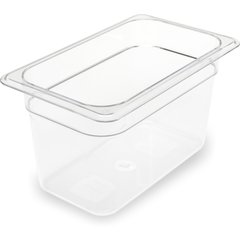 3068207 StorPlus™ Polycarbonate Food Pan 1/4 Size, 6" Deep - Clear