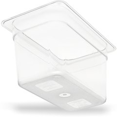 3068207 StorPlus™ Polycarbonate Food Pan 1/4 Size, 6" Deep - Clear