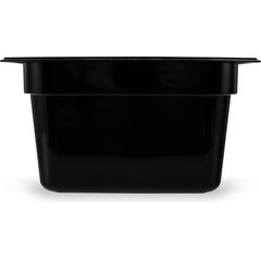 10222B03 StorPlus™ Polycarbonate Food Pan 1/2 Size, 6" Deep - Black
