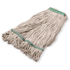 369417B00 MED NATURAL GREEN BAND MOP W/LOOPED-END - 4 PLY SY