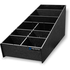 L2900 Coffee Condiment and Straw Organizer  25 3/16" x 8 3/6" - Black  - Black