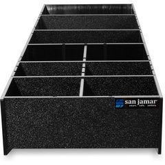 L2900 Coffee Condiment and Straw Organizer  25 3/16" x 8 3/6" - Black  - Black