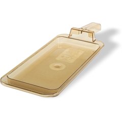 10458H13 StorPlus™ High Heat Food Pan with Handle 1/3 Size - Amber
