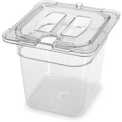 3068507 StorPlus™ Polycarbonate Food Pan 1/6 Size, 6" Deep - Clear