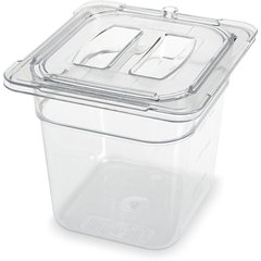 3068507 StorPlus™ Polycarbonate Food Pan 1/6 Size, 6" Deep - Clear