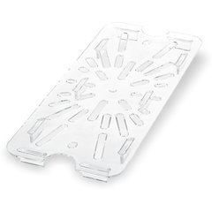 3067007 StorPlus™ Polycarbonate Food Pan Drain Grate 1/3 Size - Clear