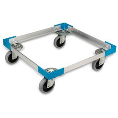 C2220A14 E-Z Glide™ Open Aluminum Dolly Without Handle 20.63" x 20.63" x 6.5" - Carlisle Blue