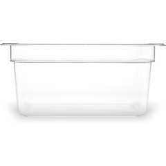 10222B07 StorPlus™ Polycarbonate Food Pan 1/2 Size, 6" Deep - Clear