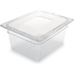 10222B07 StorPlus™ Polycarbonate Food Pan 1/2 Size, 6" Deep - Clear