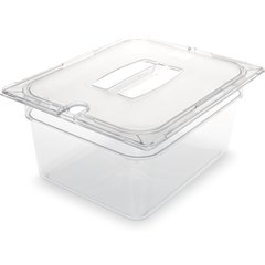 10222B07 StorPlus™ Polycarbonate Food Pan 1/2 Size, 6" Deep - Clear
