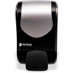 S970BKSS Summit Rely® Manual Soap & Sanitizer Dispenser, Liquid & Lotion, 900 mL, Black/Stainless Steel  - Stainless Steel