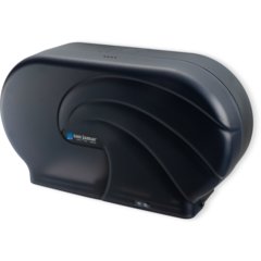 R4090TBK Oceans® Twin Jumbo Bath Tissue Dispenser, 3.25" core, Black Pearl 9" - Black