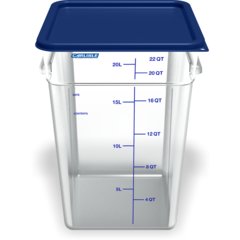 1195607 Squares Polycarbonate Food Storage Container 22 qt - Clear