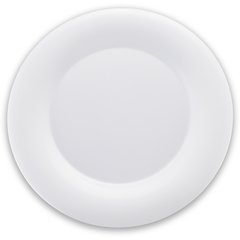 3302402 Sierrus™ Melamine Wide Rim Dinner Plate 12" - White