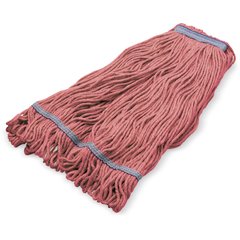 36942905 X-LRG RED LOOPED END MOP W/BLUE BAND - 4 PLY SYNTH