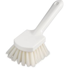 4054500 Sparta® Bent Handle Utility Scrub Brush With Stiff Polyester Bristles 8" x 3" - White