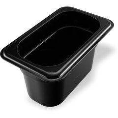 3068703 StorPlus™ Polycarbonate Food Pan 1/9 Size, 4" Deep - Black