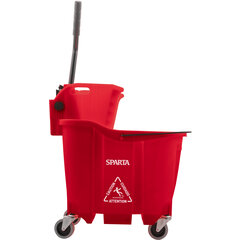 8690405 OmniFit™ 35qt Mop Bucket Combo: Side Press Wringer 35qt - Red