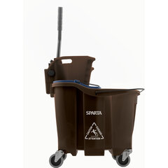 9690401 OmniFit™ 35qt Mop Bucket Combo - Side Press Wringer & Soiled Water Insert 35qt - Brown