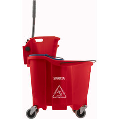 9690405 OmniFit™ 35qt Mop Bucket Combo - Side Press Wringer & Soiled Water Insert 35qt - Red