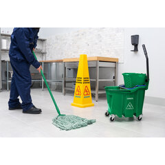 9690409 OmniFit™ 35qt Mop Bucket Combo - Side Press Wringer & Soiled Water Insert 35qt - Green