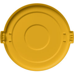 84105604 Bronco™ Round Waste Bin Trash Container Lid 55 Gallon - Yellow