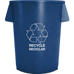 841044REC14 Bronco™ Round RECYCLE Container 44 Gallon - Blue