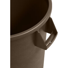 84102001 Bronco™ Round Waste Bin Trash Container 20 Gallon - Brown