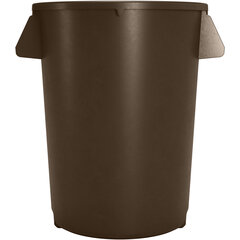 84102001 Bronco™ Round Waste Bin Trash Container 20 Gallon - Brown