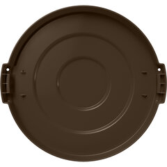 84101101 Bronco™ Round Waste Bin Trash Container Lid 10 Gallon - Brown