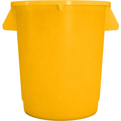 84101004 Bronco™ Round Waste Bin Trash Container 10 Gallon - Yellow