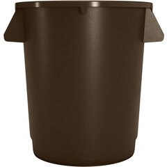 84101001 Bronco™ Round Waste Bin Trash Container 10 Gallon - Brown